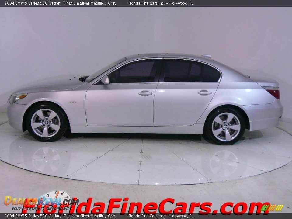 2004 BMW 5 Series 530i Sedan Titanium Silver Metallic / Grey Photo #3