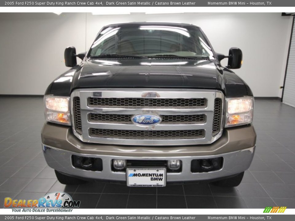 2005 Ford F250 Super Duty King Ranch Crew Cab 4x4 Dark Green Satin Metallic / Castano Brown Leather Photo #6