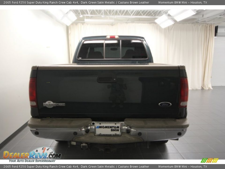 2005 Ford F250 Super Duty King Ranch Crew Cab 4x4 Dark Green Satin Metallic / Castano Brown Leather Photo #13