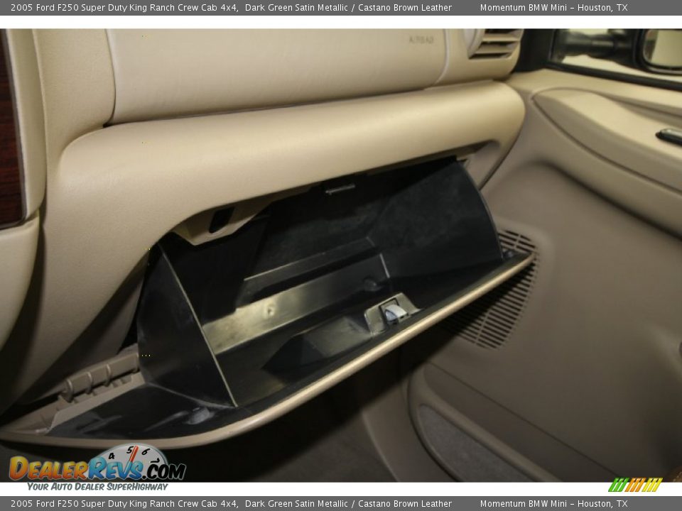2005 Ford F250 Super Duty King Ranch Crew Cab 4x4 Dark Green Satin Metallic / Castano Brown Leather Photo #19
