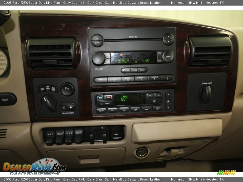 2005 Ford F250 Super Duty King Ranch Crew Cab 4x4 Dark Green Satin Metallic / Castano Brown Leather Photo #21