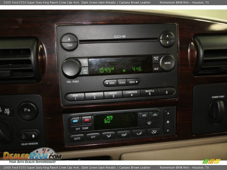 2005 Ford F250 Super Duty King Ranch Crew Cab 4x4 Dark Green Satin Metallic / Castano Brown Leather Photo #23