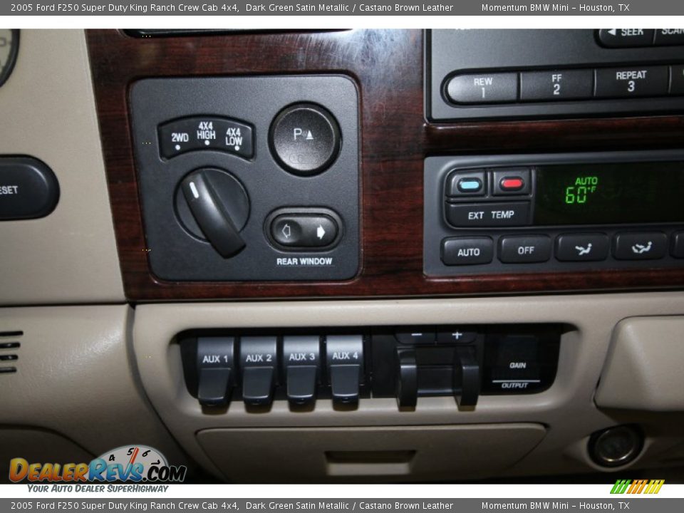 2005 Ford F250 Super Duty King Ranch Crew Cab 4x4 Dark Green Satin Metallic / Castano Brown Leather Photo #24