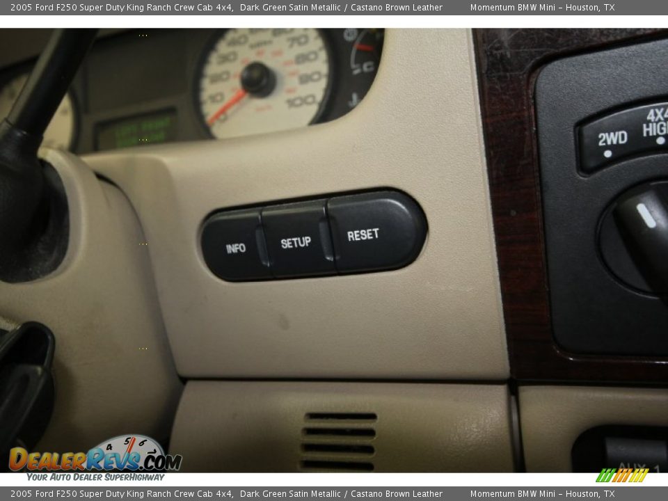 2005 Ford F250 Super Duty King Ranch Crew Cab 4x4 Dark Green Satin Metallic / Castano Brown Leather Photo #25