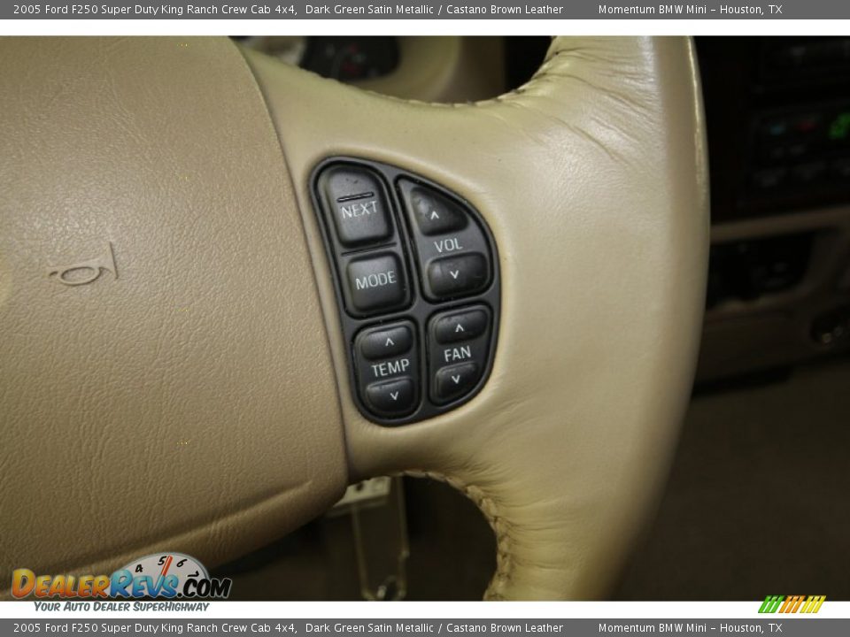 2005 Ford F250 Super Duty King Ranch Crew Cab 4x4 Dark Green Satin Metallic / Castano Brown Leather Photo #26