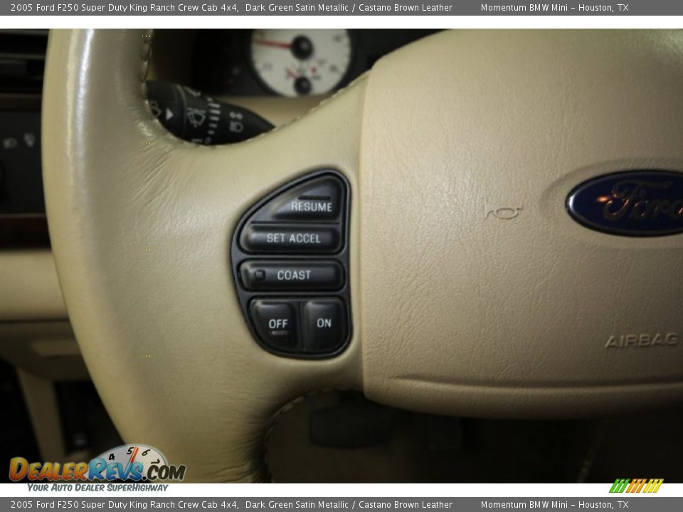 2005 Ford F250 Super Duty King Ranch Crew Cab 4x4 Dark Green Satin Metallic / Castano Brown Leather Photo #27