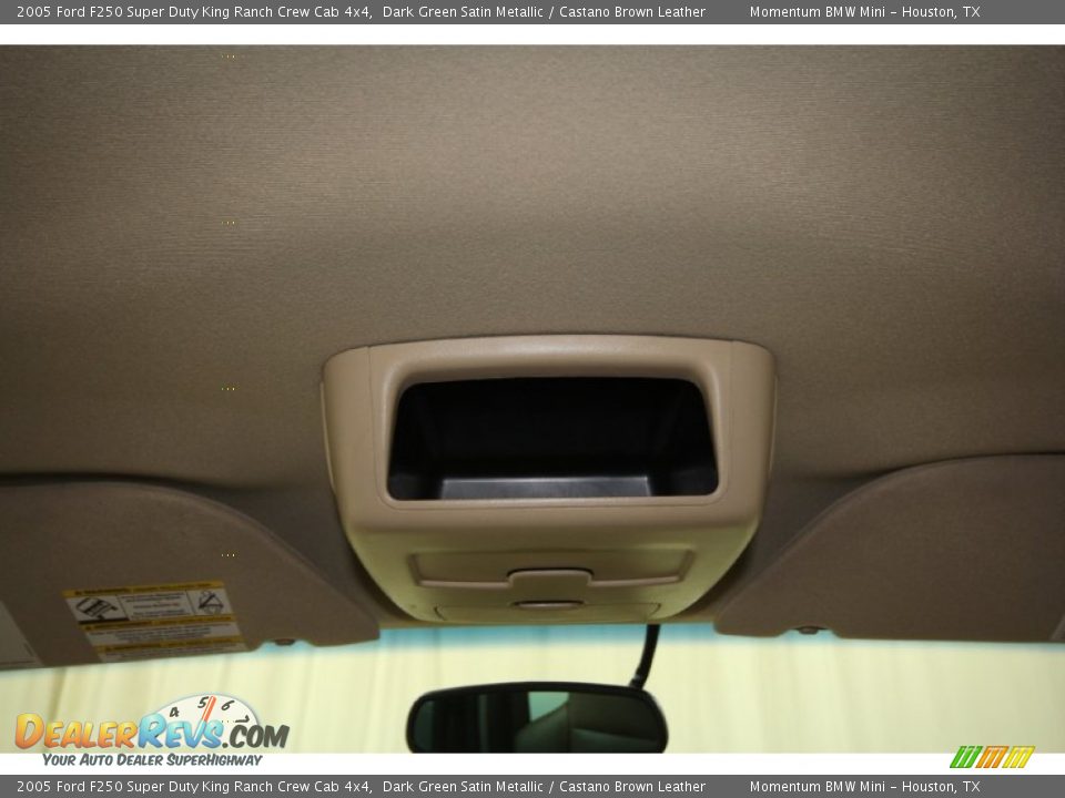 2005 Ford F250 Super Duty King Ranch Crew Cab 4x4 Dark Green Satin Metallic / Castano Brown Leather Photo #31