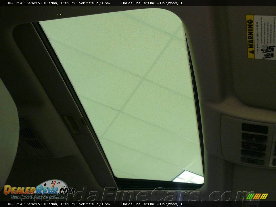 2004 BMW 5 Series 530i Sedan Titanium Silver Metallic / Grey Photo #19