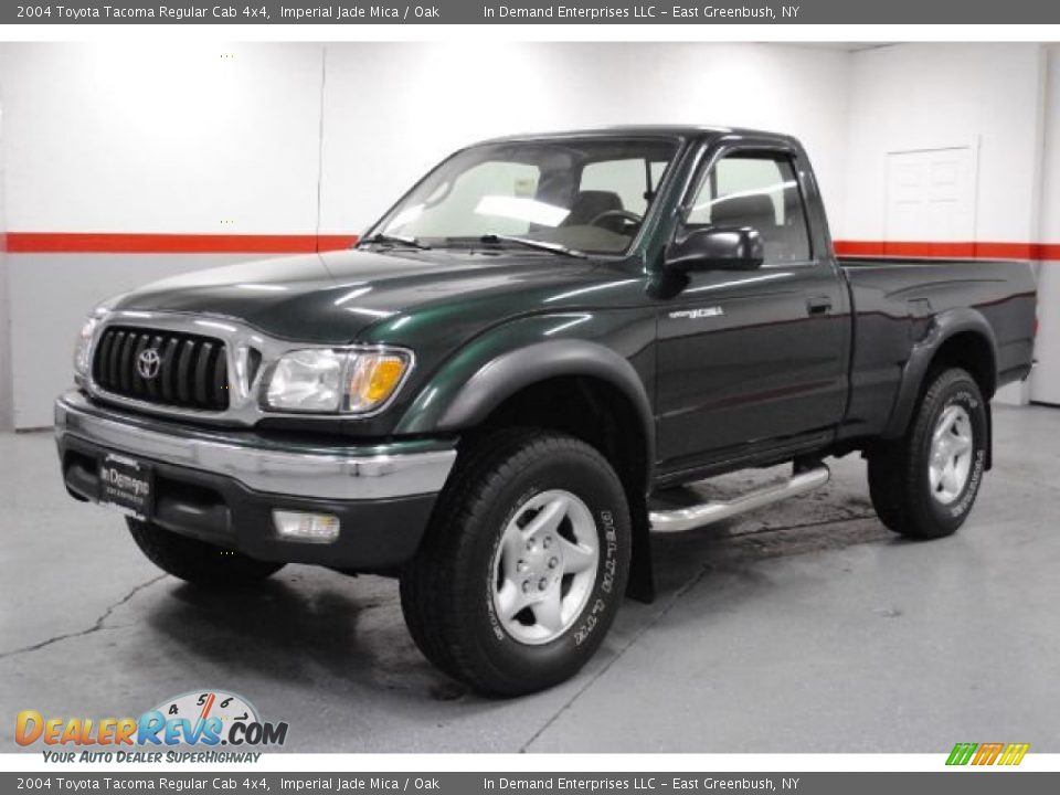 2004 Toyota Tacoma Regular Cab 4x4 Imperial Jade Mica / Oak Photo #8