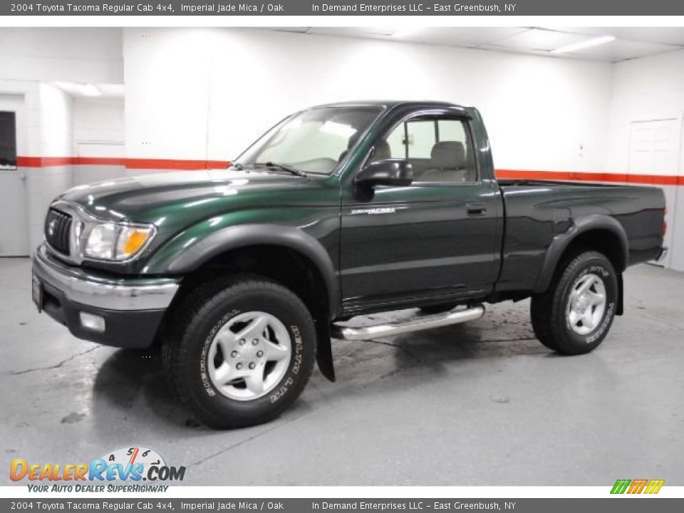 2004 Toyota Tacoma Regular Cab 4x4 Imperial Jade Mica / Oak Photo #9