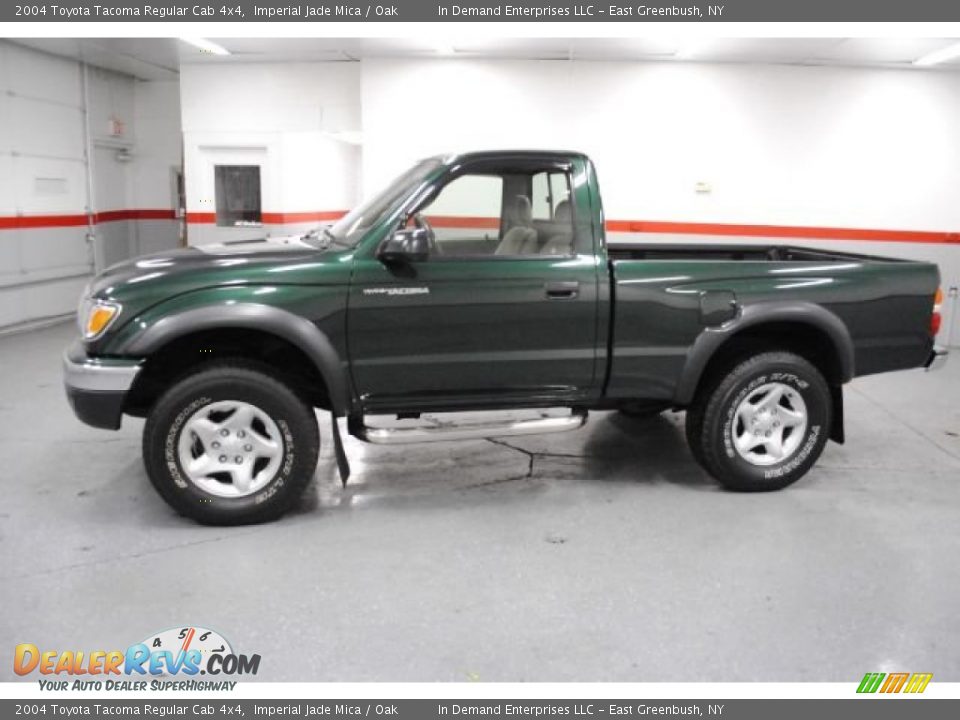 2004 Toyota Tacoma Regular Cab 4x4 Imperial Jade Mica / Oak Photo #10