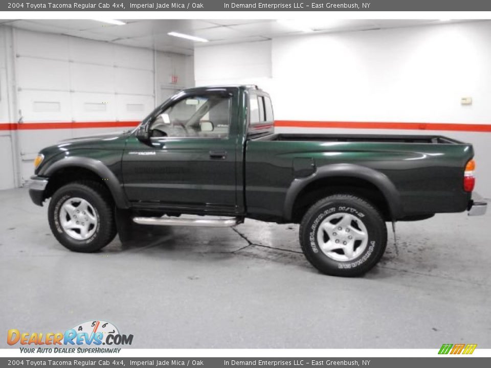 2004 Toyota Tacoma Regular Cab 4x4 Imperial Jade Mica / Oak Photo #11