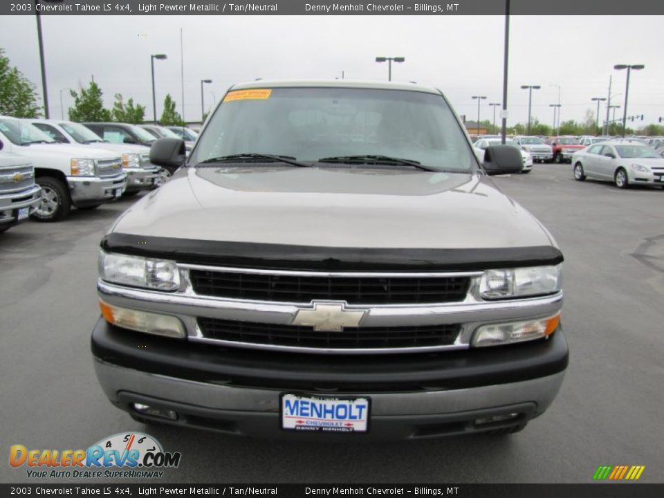 2003 Chevrolet Tahoe LS 4x4 Light Pewter Metallic / Tan/Neutral Photo #2