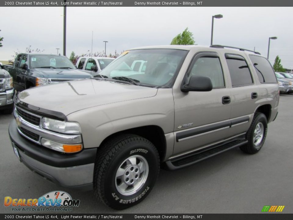 2003 Chevrolet Tahoe LS 4x4 Light Pewter Metallic / Tan/Neutral Photo #3