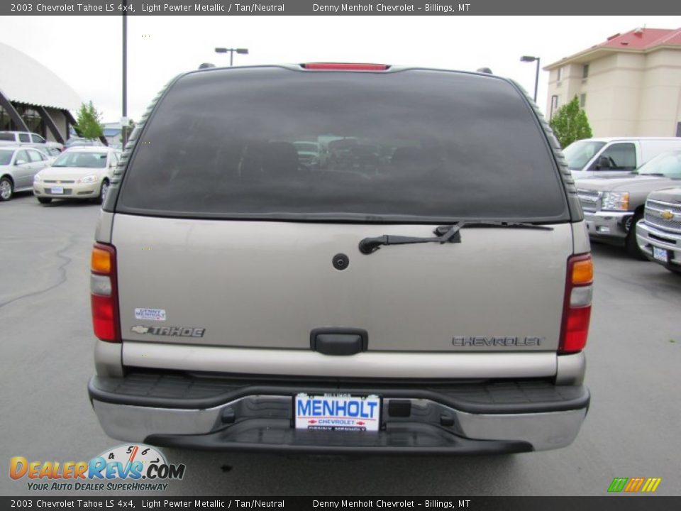2003 Chevrolet Tahoe LS 4x4 Light Pewter Metallic / Tan/Neutral Photo #6