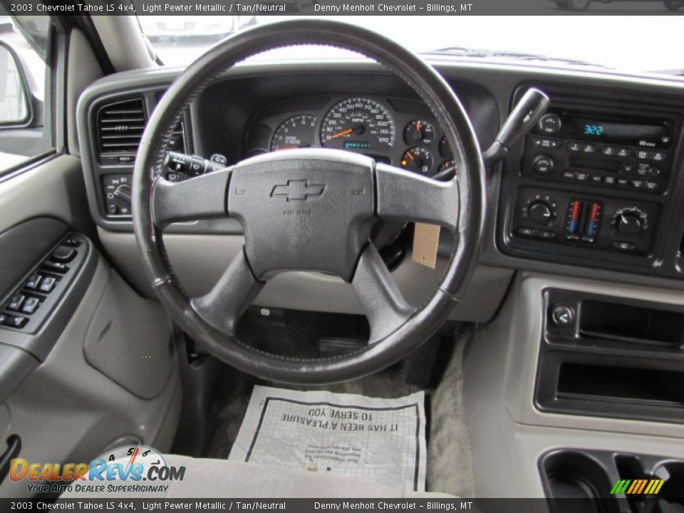 2003 Chevrolet Tahoe LS 4x4 Light Pewter Metallic / Tan/Neutral Photo #9