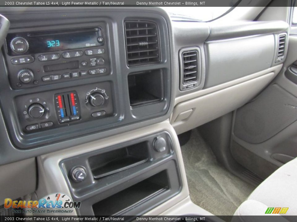 2003 Chevrolet Tahoe LS 4x4 Light Pewter Metallic / Tan/Neutral Photo #16