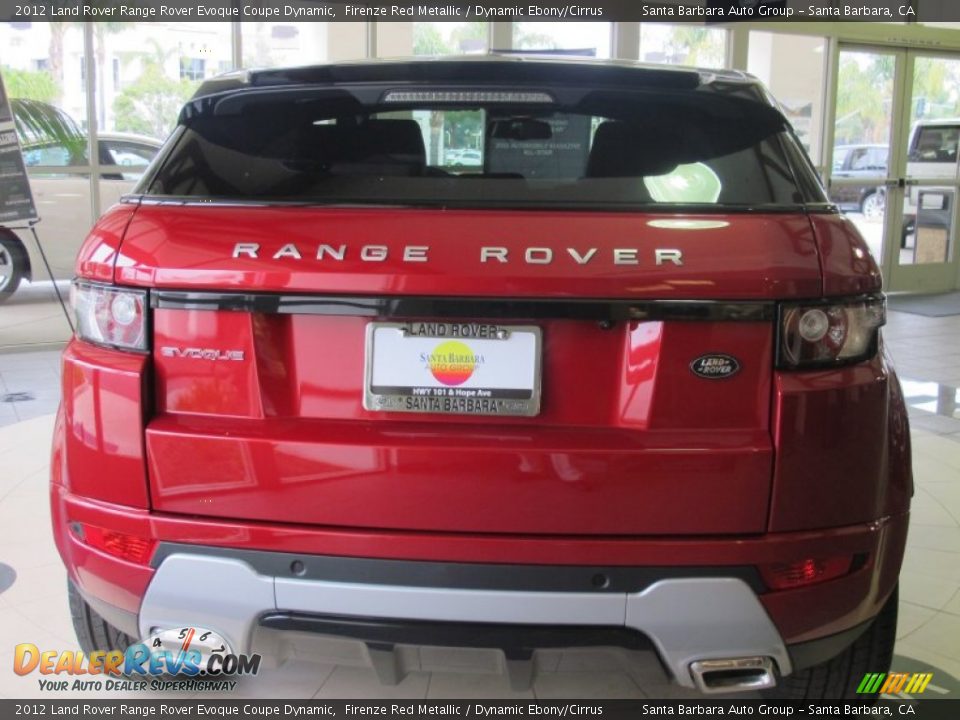 2012 Land Rover Range Rover Evoque Coupe Dynamic Firenze Red Metallic / Dynamic Ebony/Cirrus Photo #4