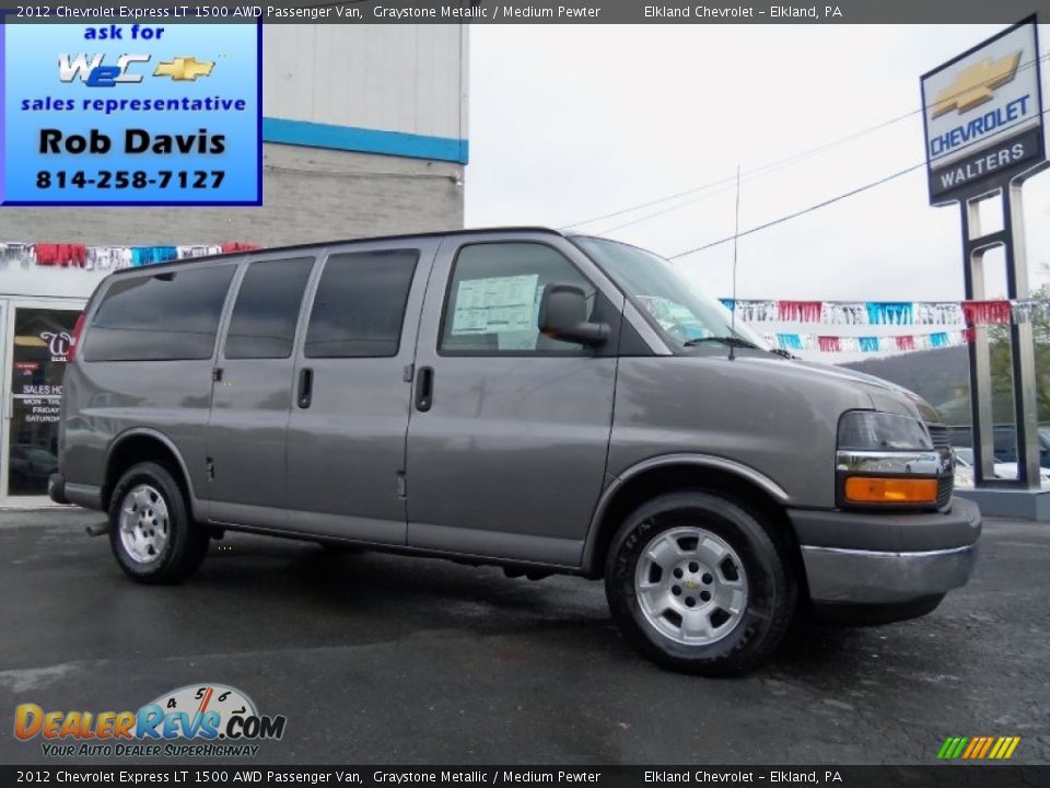 2012 Chevrolet Express LT 1500 AWD Passenger Van Graystone Metallic / Medium Pewter Photo #1