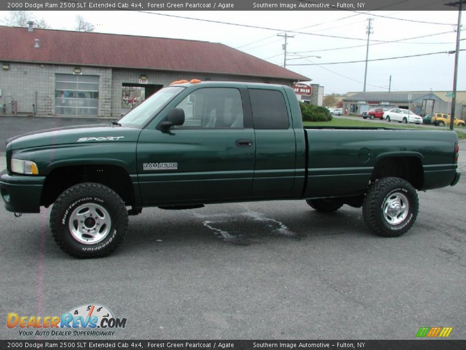 2000 Dodge Ram 2500 SLT Extended Cab 4x4 Forest Green Pearlcoat / Agate Photo #3