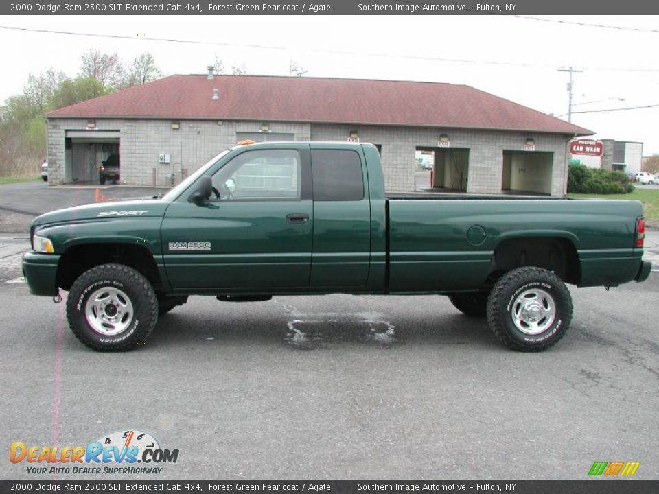 2000 Dodge Ram 2500 SLT Extended Cab 4x4 Forest Green Pearlcoat / Agate Photo #4