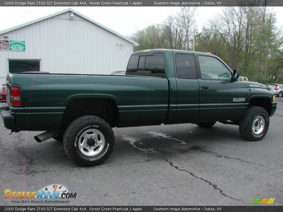 2000 Dodge Ram 2500 SLT Extended Cab 4x4 Forest Green Pearlcoat / Agate Photo #10