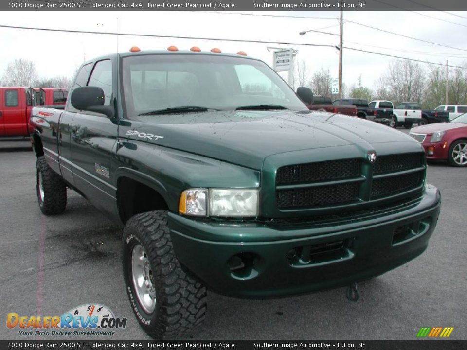 2000 Dodge Ram 2500 SLT Extended Cab 4x4 Forest Green Pearlcoat / Agate Photo #15