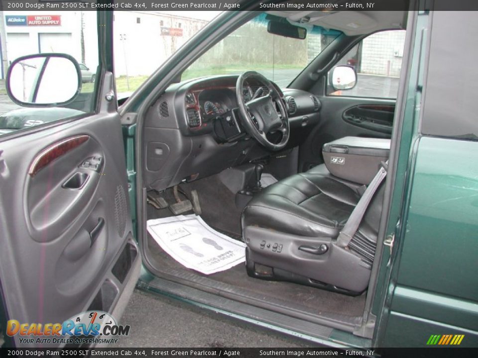 2000 Dodge Ram 2500 SLT Extended Cab 4x4 Forest Green Pearlcoat / Agate Photo #21
