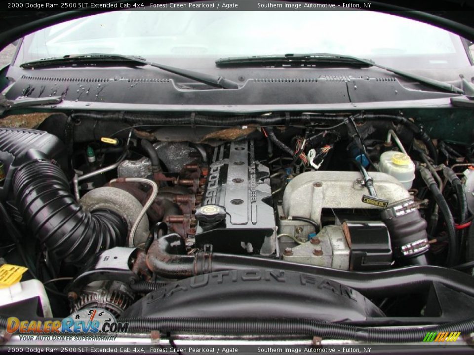 2000 Dodge Ram 2500 SLT Extended Cab 4x4 Forest Green Pearlcoat / Agate Photo #27