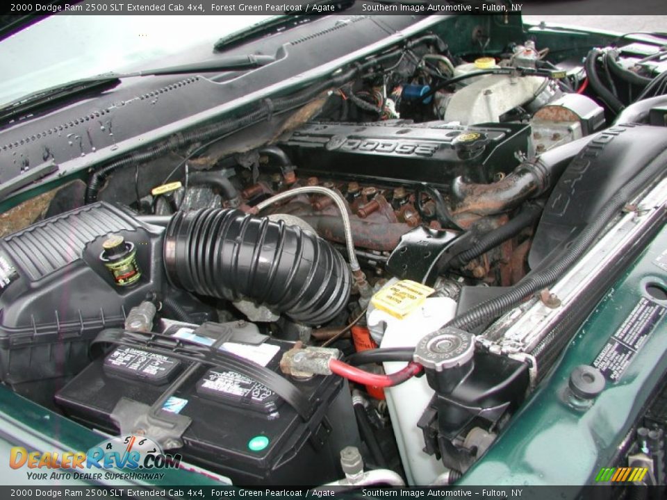 2000 Dodge Ram 2500 SLT Extended Cab 4x4 Forest Green Pearlcoat / Agate Photo #28