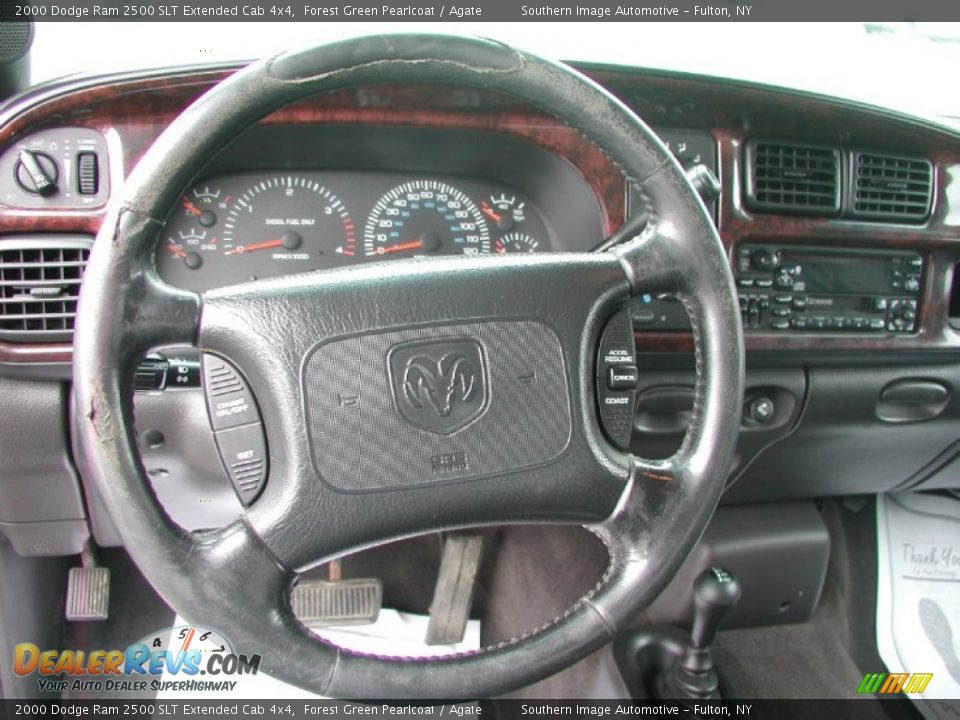 2000 Dodge Ram 2500 SLT Extended Cab 4x4 Forest Green Pearlcoat / Agate Photo #33