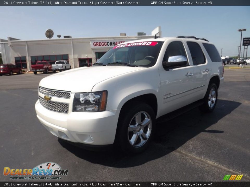 2011 Chevrolet Tahoe LTZ 4x4 White Diamond Tricoat / Light Cashmere/Dark Cashmere Photo #1