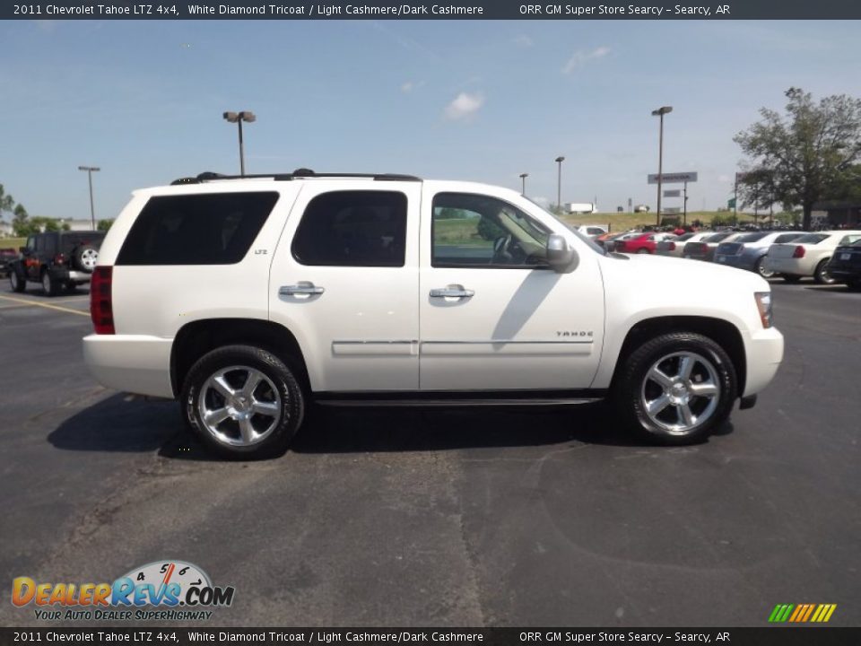 2011 Chevrolet Tahoe LTZ 4x4 White Diamond Tricoat / Light Cashmere/Dark Cashmere Photo #4