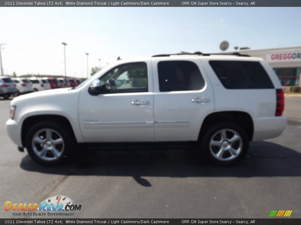 2011 Chevrolet Tahoe LTZ 4x4 White Diamond Tricoat / Light Cashmere/Dark Cashmere Photo #8