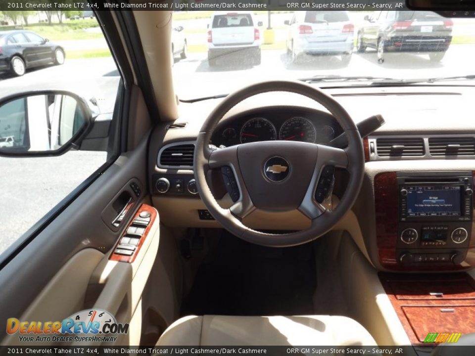 2011 Chevrolet Tahoe LTZ 4x4 White Diamond Tricoat / Light Cashmere/Dark Cashmere Photo #9