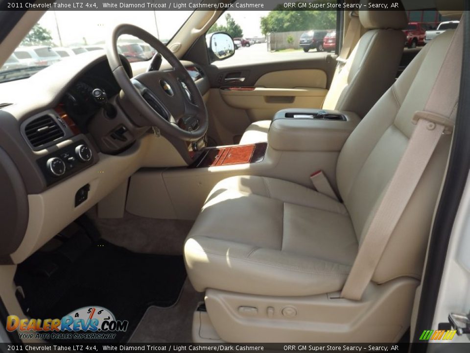 2011 Chevrolet Tahoe LTZ 4x4 White Diamond Tricoat / Light Cashmere/Dark Cashmere Photo #11