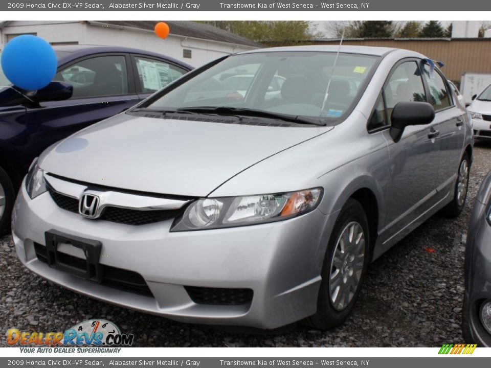 2009 Honda Civic DX-VP Sedan Alabaster Silver Metallic / Gray Photo #1