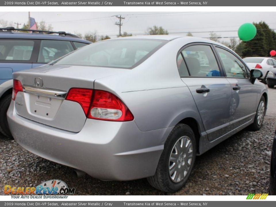 2009 Honda Civic DX-VP Sedan Alabaster Silver Metallic / Gray Photo #2