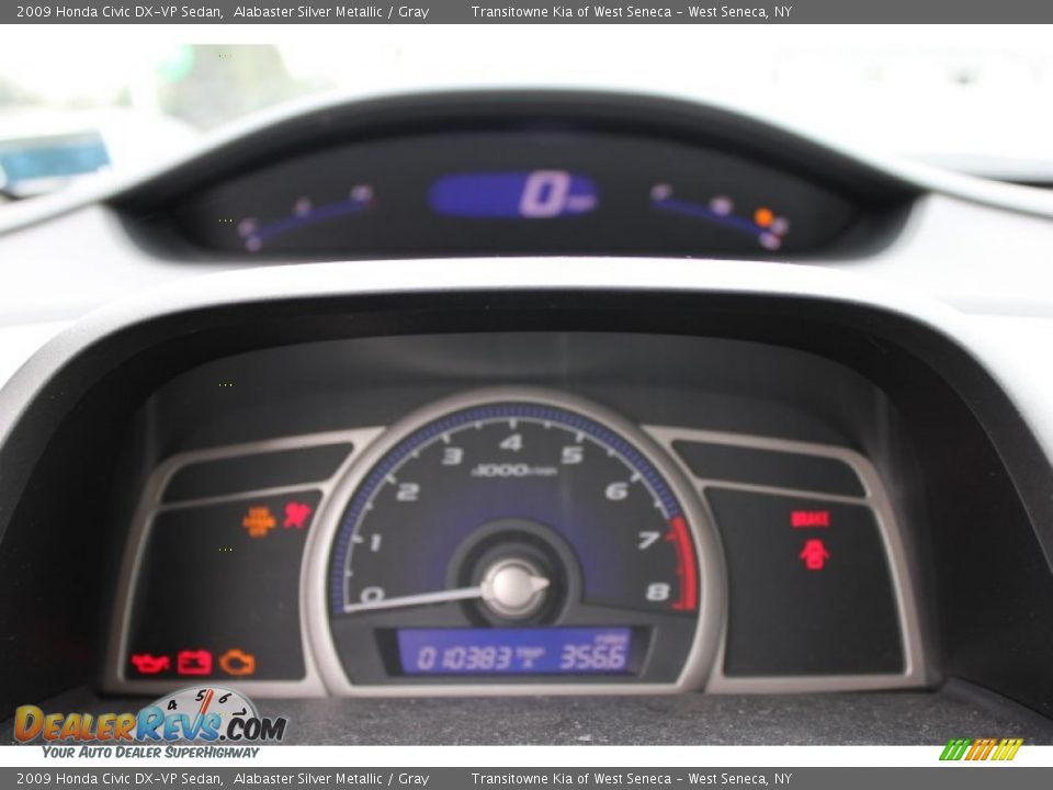 2009 Honda Civic DX-VP Sedan Alabaster Silver Metallic / Gray Photo #7