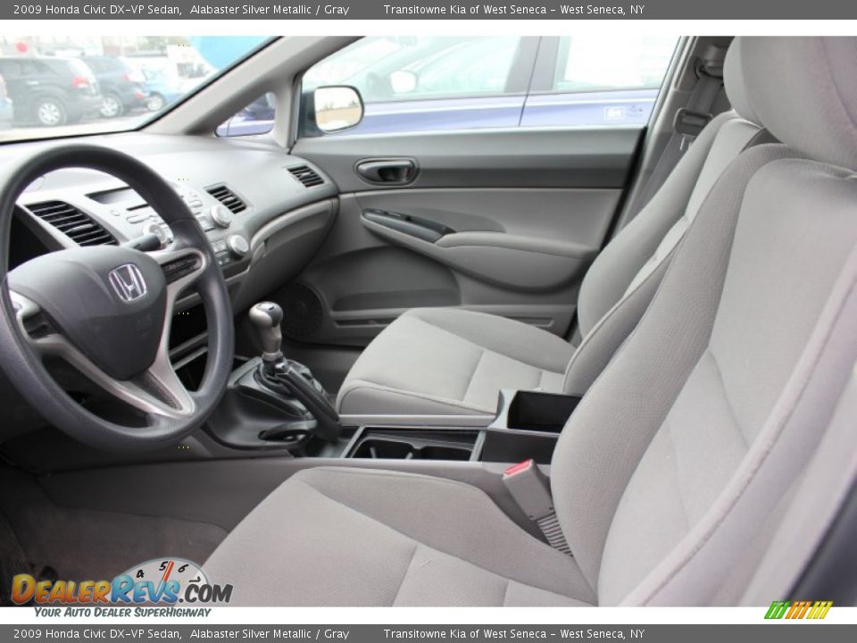 2009 Honda Civic DX-VP Sedan Alabaster Silver Metallic / Gray Photo #9