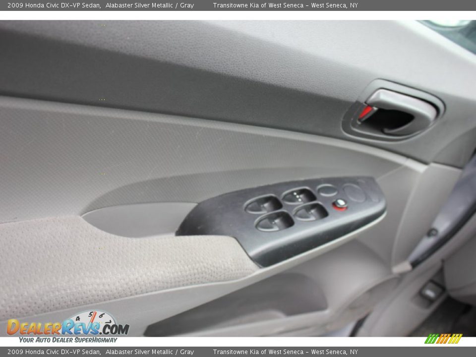 2009 Honda Civic DX-VP Sedan Alabaster Silver Metallic / Gray Photo #10