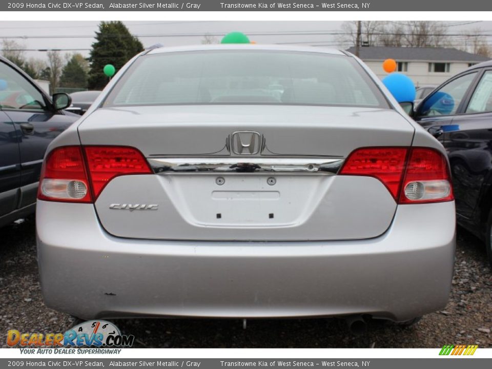 2009 Honda Civic DX-VP Sedan Alabaster Silver Metallic / Gray Photo #13