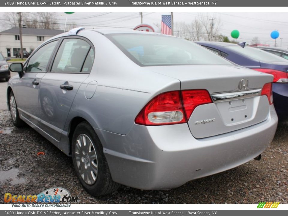 2009 Honda Civic DX-VP Sedan Alabaster Silver Metallic / Gray Photo #14