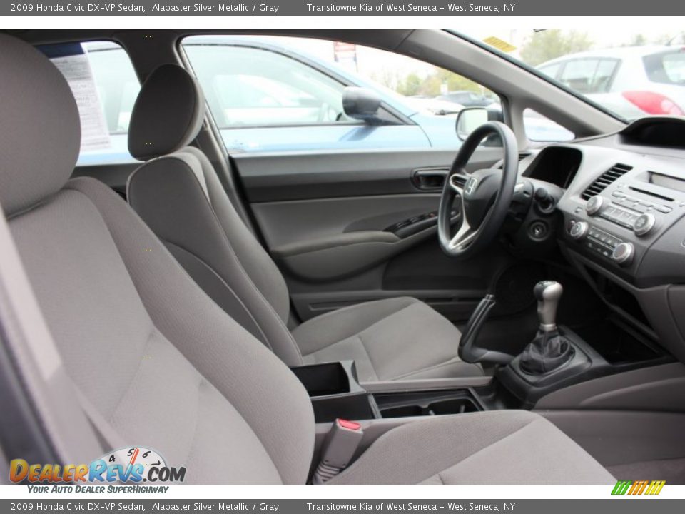2009 Honda Civic DX-VP Sedan Alabaster Silver Metallic / Gray Photo #15