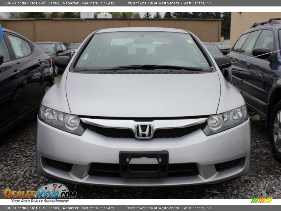 2009 Honda Civic DX-VP Sedan Alabaster Silver Metallic / Gray Photo #17