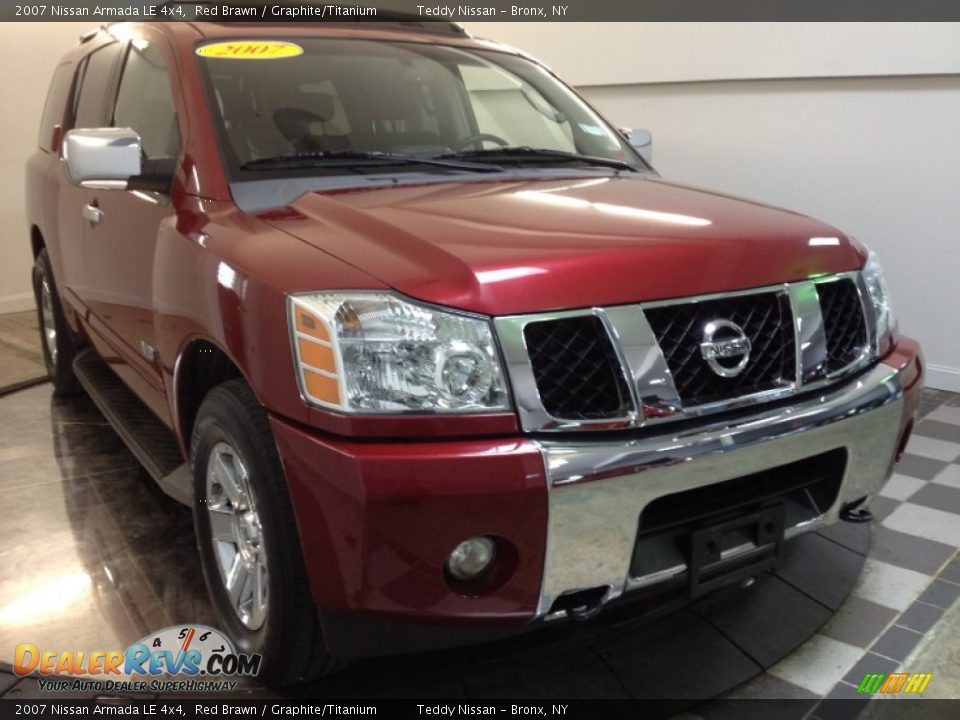 2007 Nissan Armada LE 4x4 Red Brawn / Graphite/Titanium Photo #2
