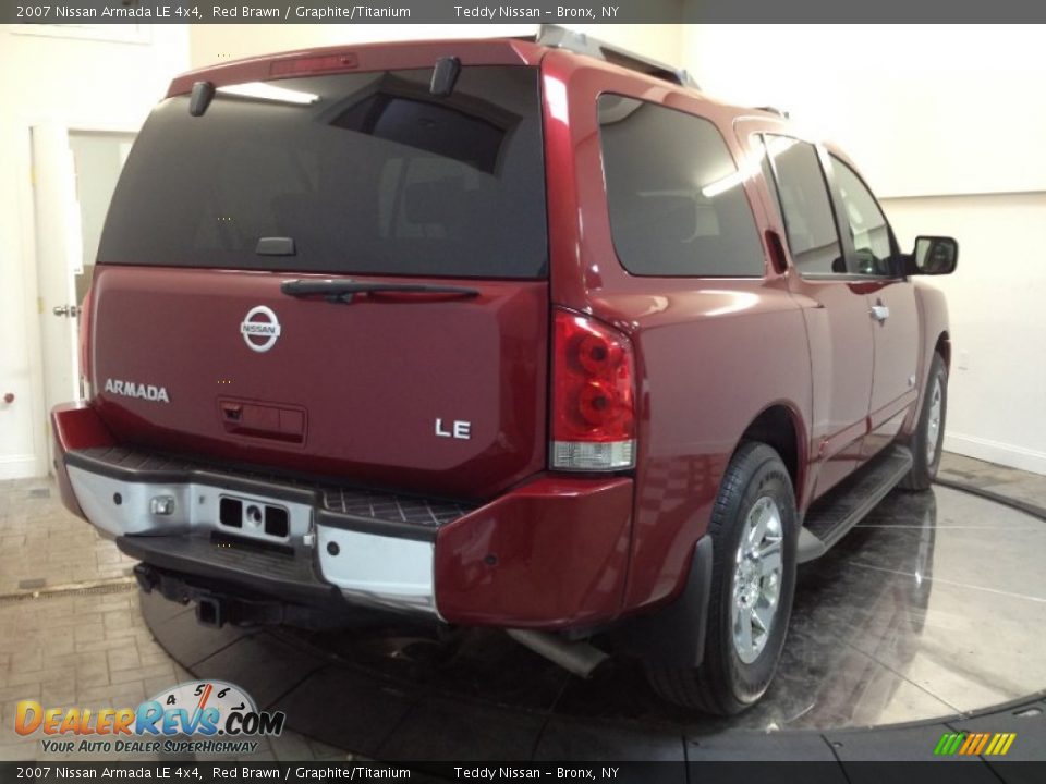 2007 Nissan Armada LE 4x4 Red Brawn / Graphite/Titanium Photo #5