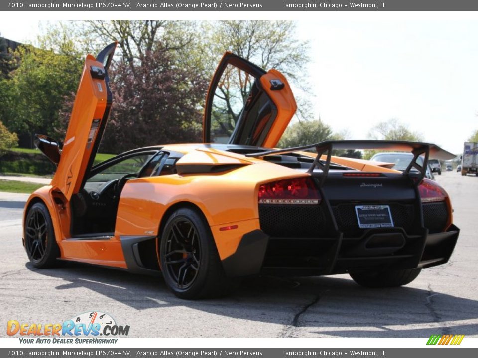 2010 Lamborghini Murcielago LP670-4 SV Arancio Atlas (Orange Pearl) / Nero Perseus Photo #3