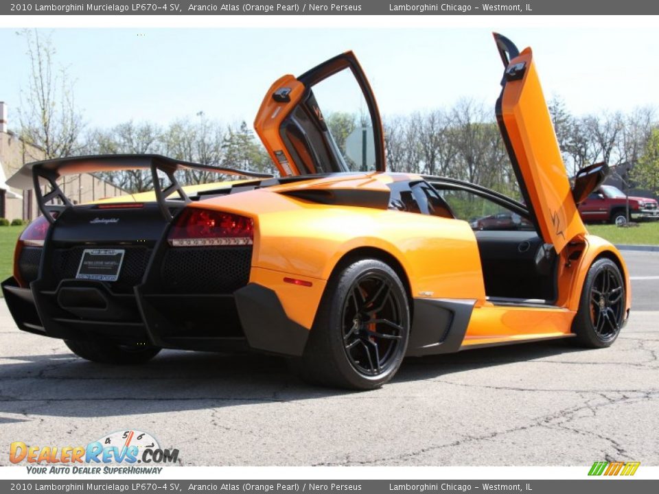 2010 Lamborghini Murcielago LP670-4 SV Arancio Atlas (Orange Pearl) / Nero Perseus Photo #5