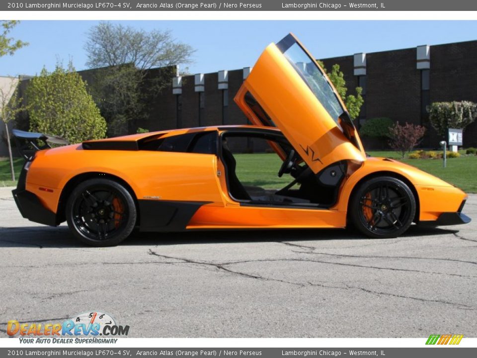 2010 Lamborghini Murcielago LP670-4 SV Arancio Atlas (Orange Pearl) / Nero Perseus Photo #6